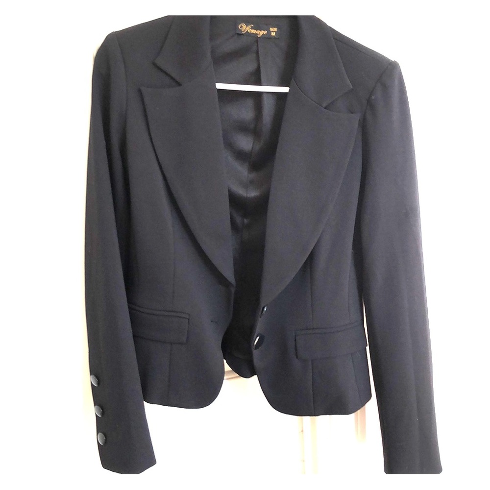 Black Comfy Paneled Blazer M Only worn Once